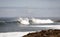 Waves breaking on the shore of Madeira