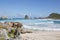 Waves breaking at tropical beach in Martinique