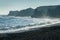 Waves and cliffs in Djupalonssandur beach, Snaefellsnes peninsula Iceland