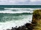 Waves crash ashore. Taranaki Beach Taranaki New Zealand