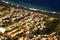 Waves crash below the city of Sao Filipe