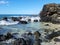 Waves crashing along the shore along the Kaiwi State Scenic Shoreline