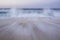 Waves crashing on beach