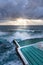 Waves crashing into Bondi Beach Rockpool in Sydney, Australia