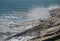 Waves Crashing on Jetty