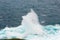 Waves crashing in a natural blowhole on the Australian coast