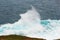 Waves crashing in a natural blowhole on the Australian coast