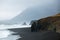 Waves crashing onto the shores of Iceland.