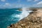 Waves Crashing over Coastline at Devil\'s Bridge Antigua