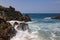 Waves Crashing on the Rocks In Playa Mayto