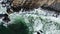 Waves crashing on the rocky coastline of Ogunquit, Maine