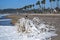 Waves Crashing with Sea Foam