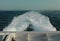 Waves created by the engines of a cruise ship on the Mediterranean