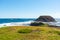 Waves crushing at huge rocks, philip island, victoria, australia