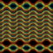 Waves embroidery vector seamless border pattern. Abstract embroidered geometric background with tapestry grunge horizontal wavy