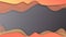 Waves gradient abstract background at the top and bottom of calming coral peach and gray colors of 2022 year concept with smooth