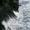 Waves hiting basalt collum beach in Iceland