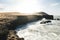 Waves hitting the cliff in cabo de la Vela