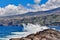 Waves hitting the coast of Tenerife island