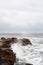 Waves hitting rocks at Black Sea