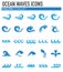 Waves icons set on white background for graphic and web design. Simple vector sign. Internet concept symbol for website