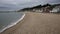 Waves lapping the shore Lyme Regis beach Dorset England UK