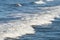 Waves in the Nordsea along the Dutch coast in the Netherlands.