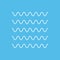 Waves outline icon, modern minimal flat design style. Wave thin line symbol, vector illustration