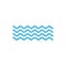 Waves outline icon, modern minimal flat design style. Wave thin line symbol, vector illustration