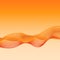 Waves pattern with ombre orange background abstract design modern art made from orange wavy lines