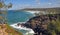 Waves on Rocks in the Noosa National Park Queensland Australia.