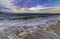 Waves on rocky seashore, Kalymnos island