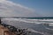 Waves rolling onto Nantasket beach