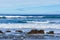 Waves rolling to the rocks, Foamy Splashes, Victoria, Australia