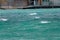 Waves on the Saint Clair river in Michigan