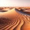 Waves of sand dunes,Artificial rendered desert landscape,AI generated