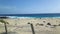 Waves and sand in Lanzarote on Holiday.