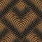 Waves seamless pattern. Greek vector ornamental geometric 3d background. Ornate repeat wave lines dark backdrop. Tiled wavy shapes