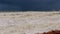 Waves during a sirocco storm in autumn in Portonovo bay