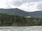 Waves, spray and foam, river Katun in Altai mountains. Siberia, Russia