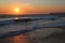 Waves During Sunset in Hermosa Beach