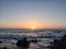 Waves at sunset in Pantelleria Island, Italy