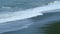 Waves Swaying On Sea Water. Glassy Droplets Of Ocean Water. Perfect Wave Breaks And Splashes. Slow motion.