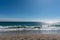 Waves at the Thornhill Broome Beach on clear sunny day, California