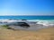 Waves washing ashore, aliso beach, dana point, california