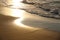 Waves washing onto Corsican beach