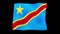 Waving 3d The National Flag of the Democratic Republic of the Congo Made from small particles