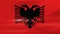 Waving Albania Flag, ready for seamless loop