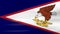 Waving American Samoa Flag, ready for seamless loop