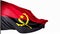 Waving Angola Flag. Flag Isolated On A White Background